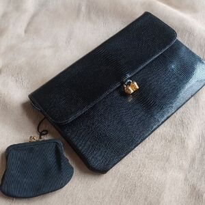 Vintage KORET Clutch and Coin Purse Set